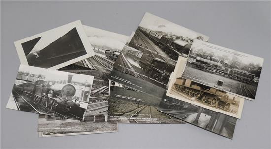 A postcard collection, comprising railway history, mainly L & NW (180+ black & white, inc Real Photographs, 40+ colour), etc.